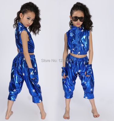✲❃ 2020 Jazz Dance Boy and Girls Stage Dance Clothing Set Child Kids Hip Hop Performance Short Pants Jazz Dance Costumes