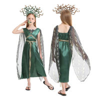 ? Popular Clothing Theme Store~ European And American Greek Mythology Medusa Girl Cos Snake Skirt Halloween Costume Kindergarten Stage Performance