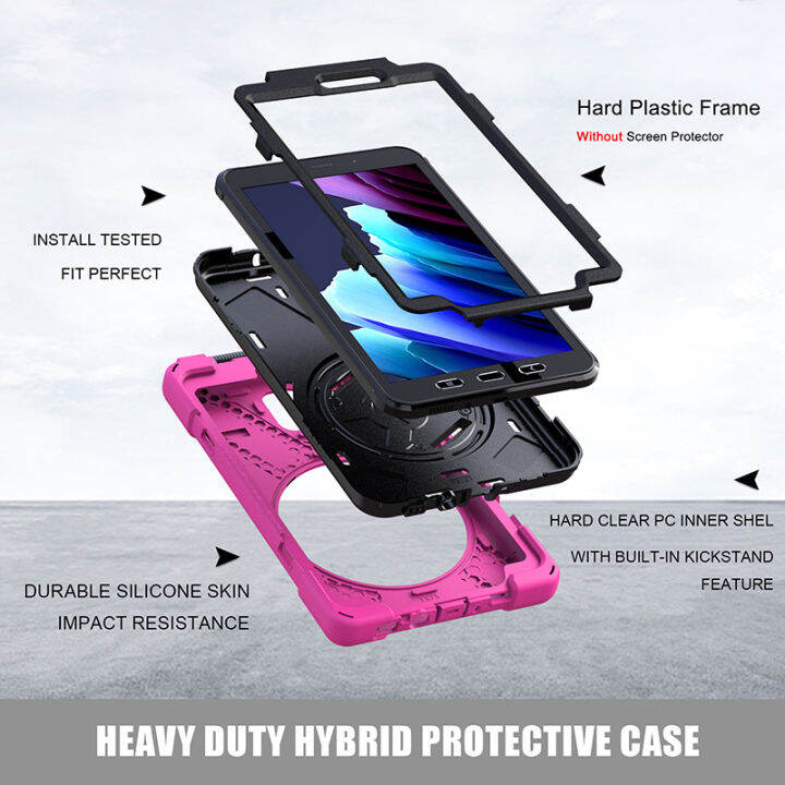 lentopgoods-tab-active-3-2020กันกระแทกพร้อมสายคล้องไหล่และkickstandสำหรับsamsung-t575-t570-t577เคสซิลิโคนเด็ก