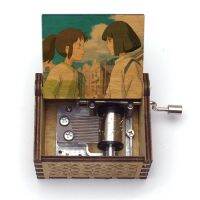 Wooden Hand Music Box chihiro color print spirited away music box theme always with me Home Crafts Ornaments Decor Gift