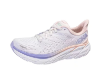 HOKA หนึ่ง Clifton 8สีเบจสีม่วงนุ่มแผ่นเดียวดูดซับแรงกระแทกร้องเท้ารองเท้าผ้าใบเด็กผู้หญิงผู้หญิง