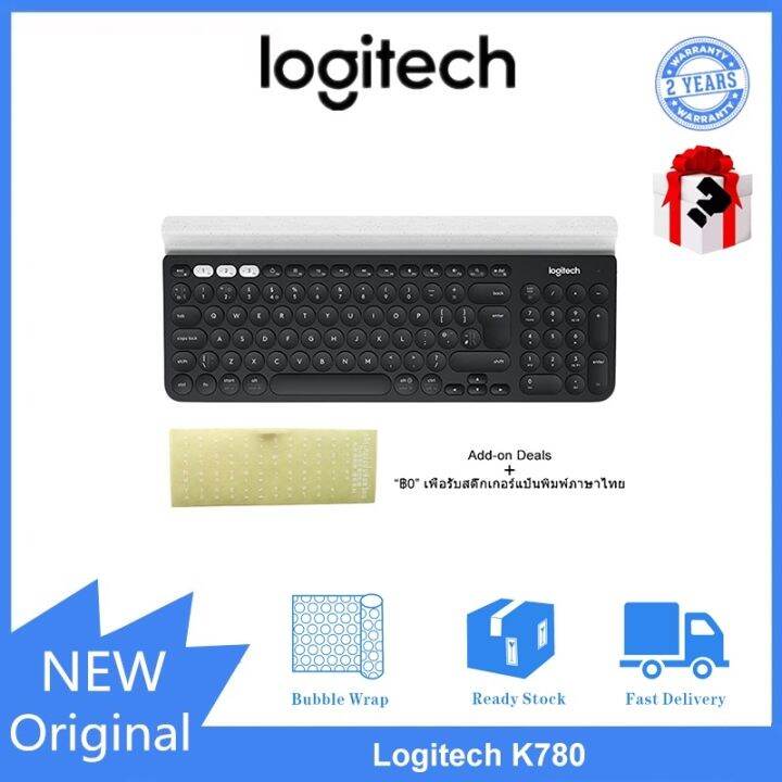 Logitech K780 คีย์บอร์ดไร้สายบลูทูธ 2.4 Ghz สําหรับ Windows Mac Chrome