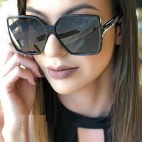 OLOPKY Oversized Women Sunglasses Luxury Brand Square Eyewaer For Women/Men Vintage Gradient Glasses For Women Oculos De Sol