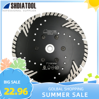 SHDIATOOL 1Pc Dia 180มม.7 "58-11หน้าแปลน Hot Pressed Diamond แผ่นตัด Turbo Stone SawBlade Slant ป้องกันฟัน