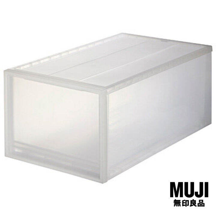 มูจิ กล่องเก็บของโพลีโพรพิลีน MUJI PP Storage Box / Wide / L (W40 x