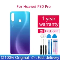 อะไหล่ที่อยู่อาศัยด้านหลังเดิมสำหรับฝาหลัง HUAWEI P30 Pro กระจกแบตเตอรี่พร้อมสติกเกอร์กาวเลนส์กล้องถ่ายรูป