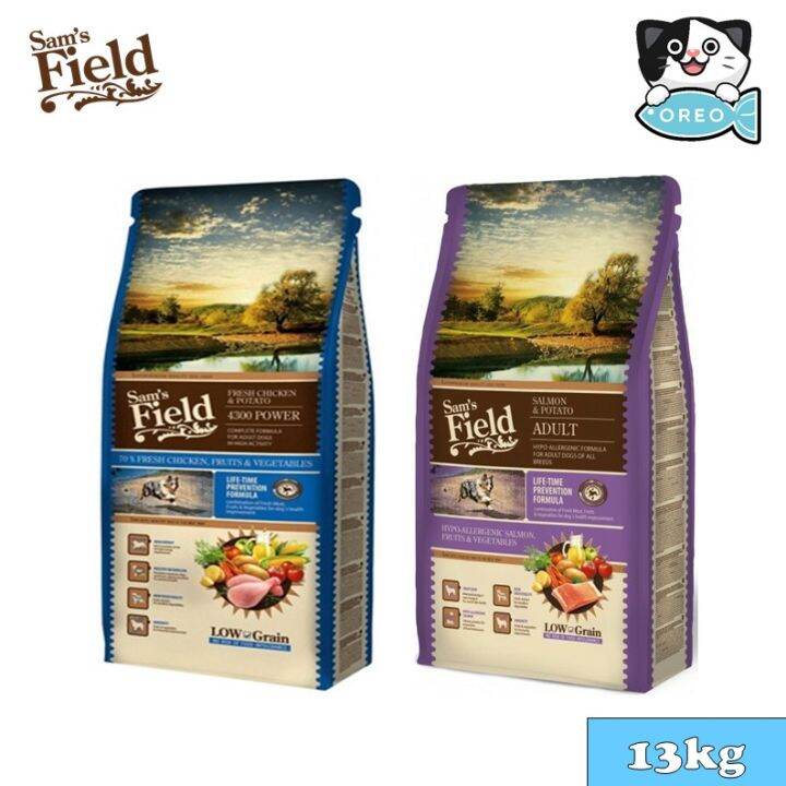 Sam's Field Adult Dog Food 13kg ( Sams Field Chicken Potato, Salmon