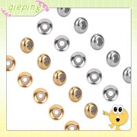 QIEPING 20 PCS เหล็กไร้สนิม ซิลิโคนหยุดลูกปัด6mm หลุม 6mm ครับ Rondelle ลูกปัด rondelle spacer ลูกปัดคั่นสแตนเลส แผ่นชุบทอง จุกลูกปัดชุบทอง การค้นพบการทำเครื่องประดับ