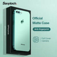 Sanptoch ชุบเคสโทรศัพท์เคลือบสำหรับ iPhone 7 8 Plus SE 2020ตรงขอบสแควร์ซองนุ่มกันกระแทกสำหรับ iPhone 6 6S Plus SE2 Full ตัวปกป้องกล้องถ่ายรูปปลอก