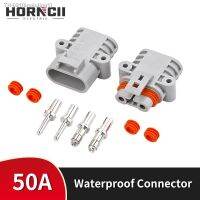 ∈♨ 2 Pin Connector 50A Waterproof Parking Air Conditioner Connector 600V Outdoor Quick Connector Anti-loose Male and Female Plug