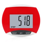 Red Red Walking Distance Step Pedometer Built