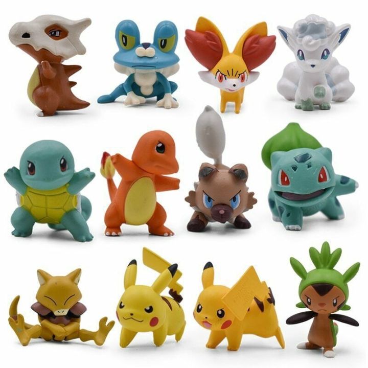 ของเล่นแอคชั่นฟิคเกอร์อนิเมะตัวละครโปเกมอนขนาด4ซม-charmander-cubone-bulbasaur-june