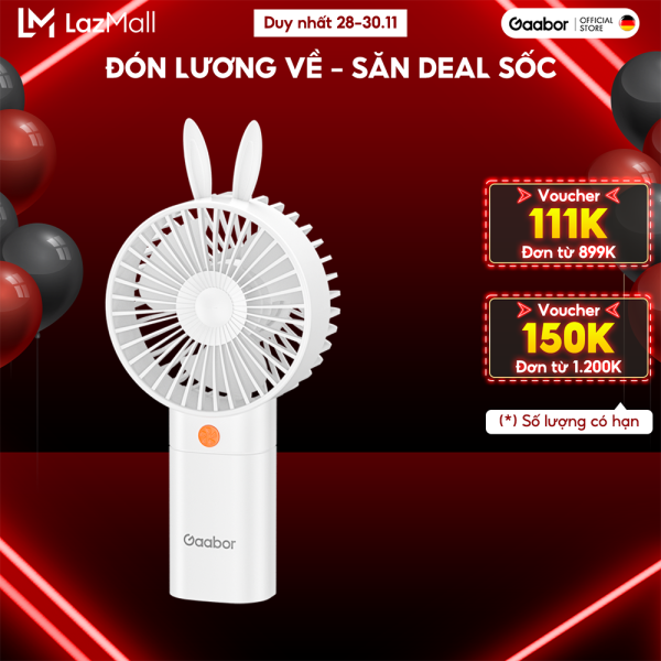 Quạt cầm tay mini tích điện Gaabor GFH-N78A sạc USB di động tiện lợi