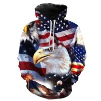 agafgadf เสื้อฮูดพร้อมฐานและ EUA สำหรับบ้านและห้อง moletom com capuz 3D Eagle Hoody โพลลูเวอร์ preto jaqueta plus size mais nova outono และ inverno