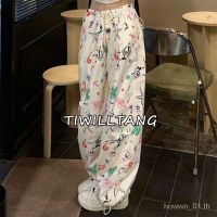 y2k SHOP แฟชั่นผู้หญิง TANG กางเกงขายาวเอวสูงสไตล์เกาหลี MI 2023