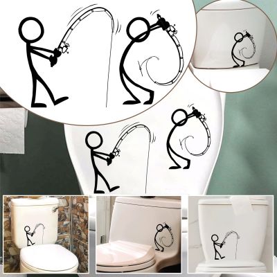 Cartoon Villains Toilet Sticker Waterproof Vinyl Wall Art Sign Decor For Toilet WC Toilet Door Seat Bathroom Decor