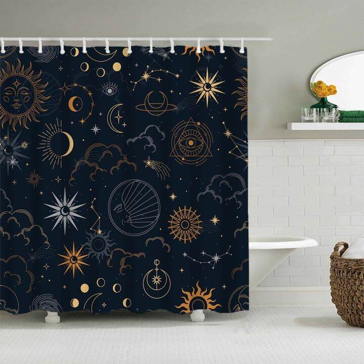 baltan-home-ly1-starry-sky-galaxy-moon-sun-shower-curtain-constellation-mystery-night-bathroom-curtain-waterproof-polyester-hook-digital-printing