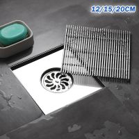 【cw】hotx Floor Drain 304 Brushed Stripes Anti-odor Shower Drainage Drains Cover 12/15/20cm