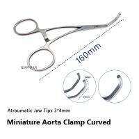 Atraumatic Jaw Tips Vascular Clamps Aortic Exclusion Clamp Stainless Steel Cardiovascular Surgical Instruments