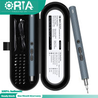 Oria 36 IN 1ชุดไขควงชาร์จใหม่ได้ชุดไขควงไฟฟ้า,พร้อมไฟฉาย LED ชุดกดสิวแม่เหล็กสำหรับโทรศัพท์มือถือนาฬิกาอัญมณีแล็ปท็อป