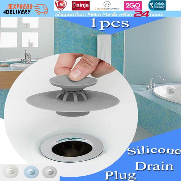 2pcs Silicone Floor Drain Plug Cover Kitchen Bath Tub Sink Rubber