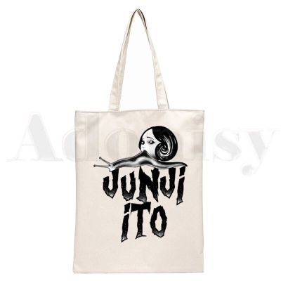 Tomie Junji Ito Suehiro Maruo Horror Japan Anime Canvas Simple Print Shopping Bags Girls Fashion Life Casual Pace Hand Bag