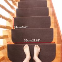 [A Warm]ขายร้อนไม่ลื่น AdhesiveStair Treads เสื่อ Mayitr StaircaseRug คุ้มครองปก2สี