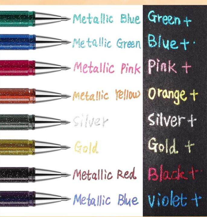 1pc-pentel-k110-k108-hybrid-shiny-colour-two-color-mixed-glitter-gel-pen-milk-color-0-8-1-0mm-card-decorative-painting-design