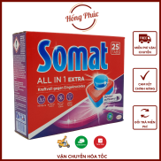 Viên rửa chén bát Somat All In One hộp 25 viên - viên rửa ly