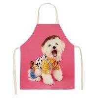 Cute Dogs Aprons Cartoon Dogs Printed Kitchen Aprons for Women Household Baking Accessories Apron Kitchen Delantal Pichi Mujer