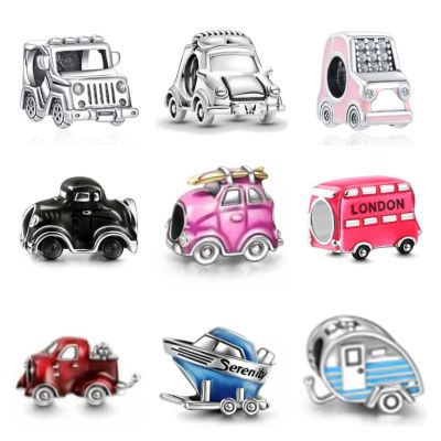 New Europe 925 Silver bus car Exquisite Charms truck Beads Pendant Dangle Diy Women Jewelry Gift Fit Original Pandora Bracelet