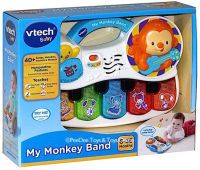 Vtech My Monkey Band ของเล่น ชุดเซ็ตเครื่องดนตรี เปียโน แซคโซโฟน กลอง และไวโอลิน