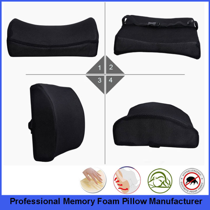 เบาะรองหลัง-เบาะพิงหลัง-ดำ-ผ้ากำมะหยี่-รองนั่ง-พนักพิง-รองนั่ง-memory-foam-cushion-เพื่อสุขภาพ-เบาะรองหลังในรถ-หมอนรองหลัง