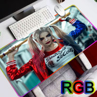 Harley Quinn Led Mousepad Rgb Mouse Pad Sailor Desk Mat Backlight Deskmat Back Light Cheap Pc Gamer Cabinet Setup Gaming Accessories