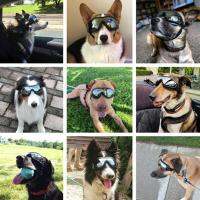 2022 New Adjustable Dog Sunglasses Anti-UV Lens Eye Supplies Waterproof Goggles Windproof Protection Dog G4Q5