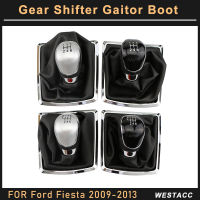 56ความเร็วรถเกียร์ Shift Knob Lever Shifter Collar Gaitor Boot สำหรับ Ford Fiesta 2009 2010 2011 2012 2013อุปกรณ์ตกแต่งภายใน