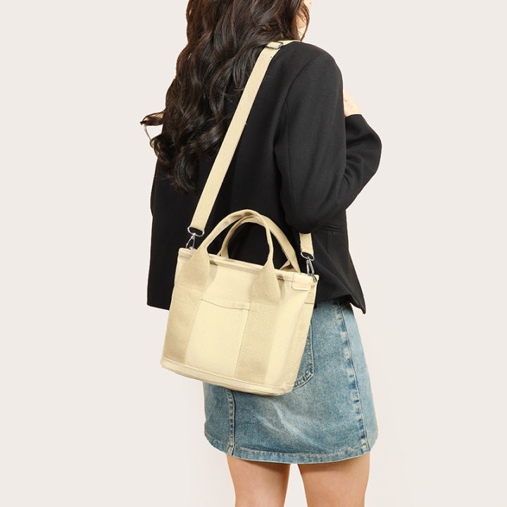 กระเป๋าสะพายไหล่สะพายข้างแบบหิ้วผ้าใบสไตล์ญี่ปุ่น-melaleuca-กระเป๋าใบเล็กสำหรับคุณแม่นักเรียนเดินทางไปทำงานสำหรับผู้หญิง