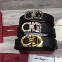 [ของแท้] Ferragamo เข็มขัดหนังวัวแท้ 100% สองด้าน 3.5 ซม. สไตล์คลาสสิก เข้ากับทุกการแต่งกาย สําหรับผู้ชาย