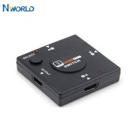 Nworld 3 Port Splitter Switcher 1x3 Mini HDMI-compatible Port 3 Input 1 Output KVM Switches for HDTV 1080P Video DV HDTV 1080P