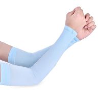 Cool Cycling Arm Sleeve Women Men Sports Ice Silk Arm sleeves Anti-UV Sunscreen Sports Fitness Body Building Sleeves Arm Cover