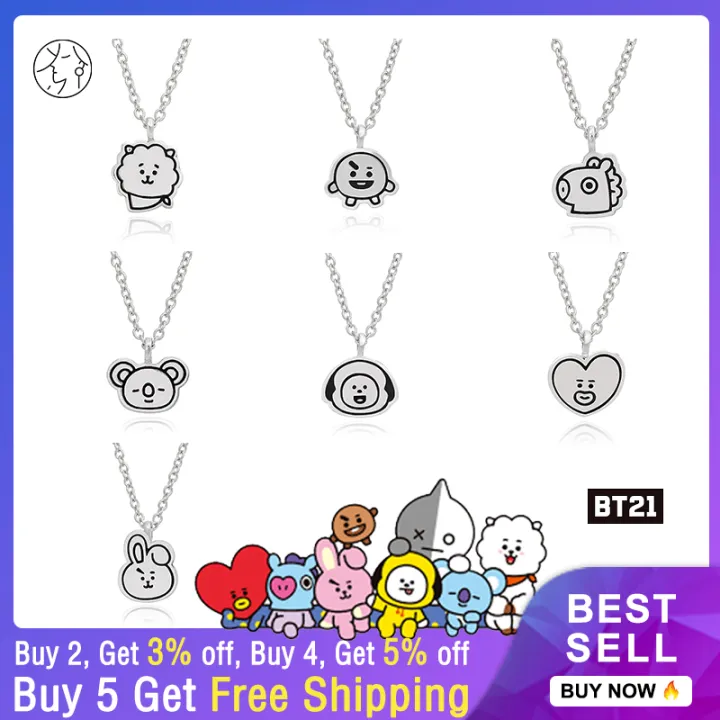 Shidomi Kpop Bts Bt21 Animal Accessories Necklace For Women Simple Fashion  Birthday Gifts For Girl Friends Bangtan Boys Jin Suga J-Hope Rm Jimin  Taehyung Jungkook | Lazada Ph