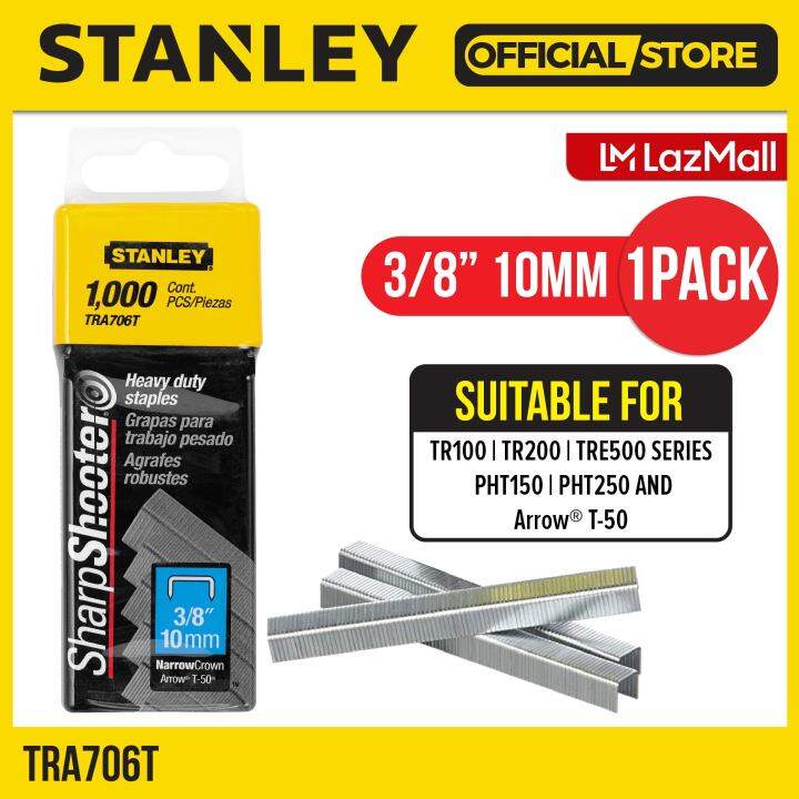 STANLEY TRA706T 3/8" (10MM) HEAVY-DUTY STAPLES [ 1000PCS PER BOX ] | Lazada