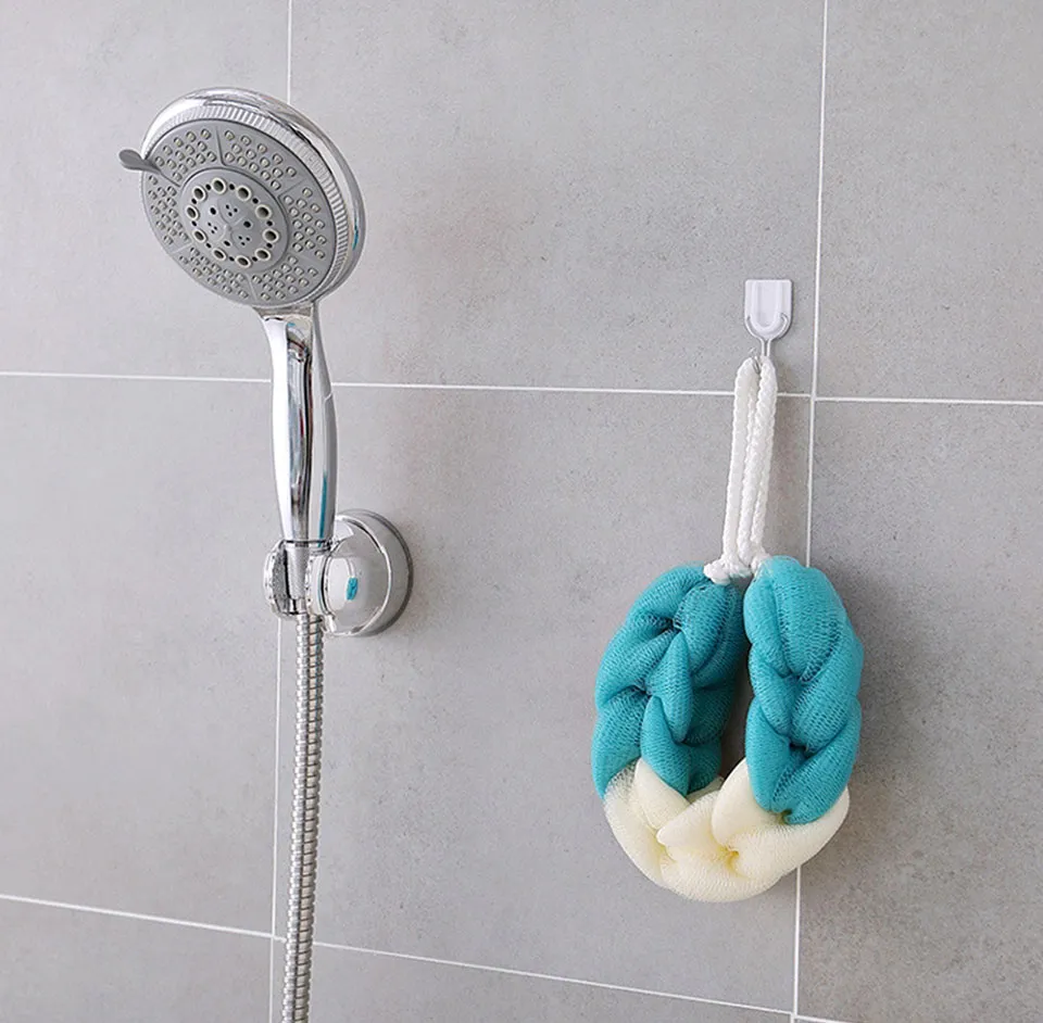 4 Packs Long Stretch Back Sponge With Rope Handles Scrubber Bath Shower