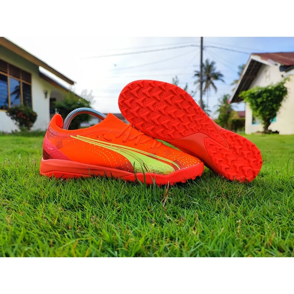 ▥✸☈ Soccer Shoes Futsal Puma77 Ultra Match Tt - Fiery Coral