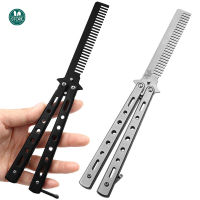 Stainless steel outdoor practice comb safety training small tools do not cut edge tools for playing cool beginners to practice butterfly comb