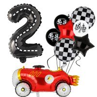 10pcs/set 0-9 Two Fast Birthday Theme Party Decorations Race Car Balloons Number 2 Years Old Boy 1 3 4 5 6 7 8 9 Birthday Decor Heatsinks