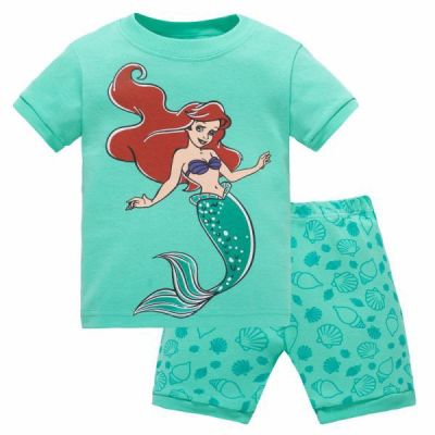 Ariel Princess Pajamas Toddler Girl Kid Pyjamas Mermaid Pyjamas Cotton Clothes 01239