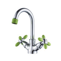 Accoona Bath Basin Faucet Single Hole Dual Handle Deck Mounted Taps Basin Mixer Colored Handle Bathroom Wash Faucets A9482