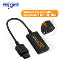 RetroScaler 1080P Upscaler Adapter 4:316:9 Aspect Ratio Switching For N64SNESSFCNGC Consoles HD Converter Adapter