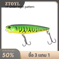 ZTOYL เหยื่อตกปลาแบบแข็ง6.5 7.5 10ซม. ทรงดินสอลอยน้ำพร้อมตะขอถ่วงน้ำหนักในตัว